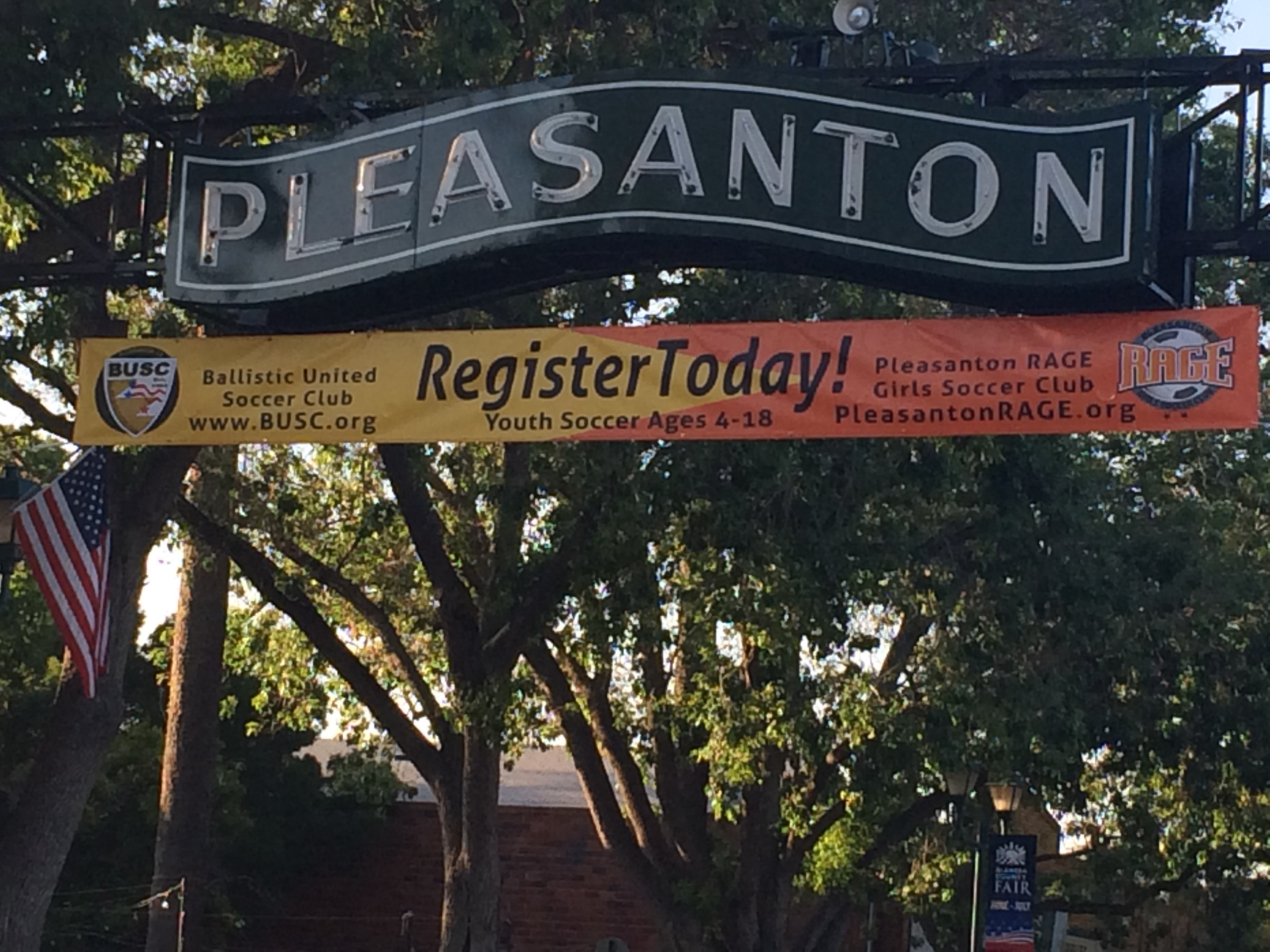 Pleasanton Soccer Register Banner